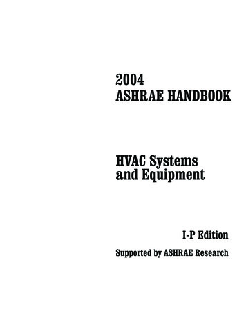 2004 ASHRAE HANDBOOK HVAC Systems And Equipment