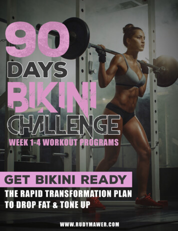6 Week Bikini Body Week 1 - 4 Training Overview