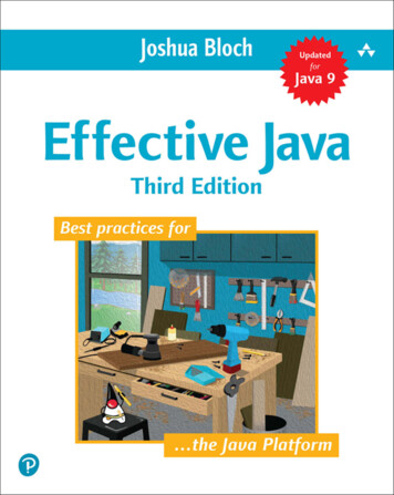 Effective Java - Pearsoncmg 