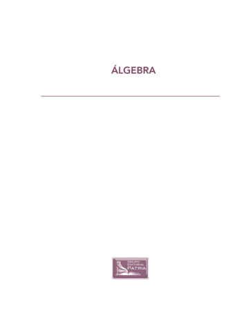 Álgebra - Editorial Patria