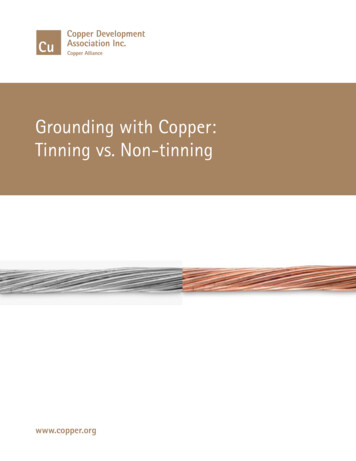 Grounding With Copper: Tinning Vs. Non-tinning