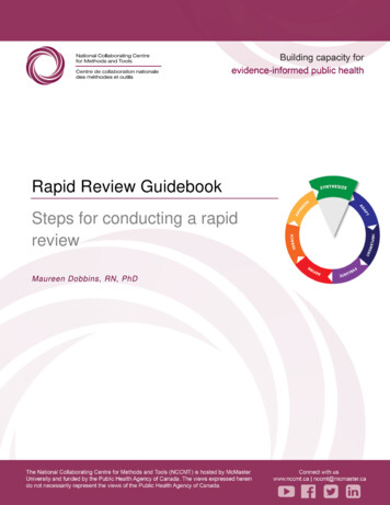 Rapid Review Guidebook Steps For Conducting A Rapid Review