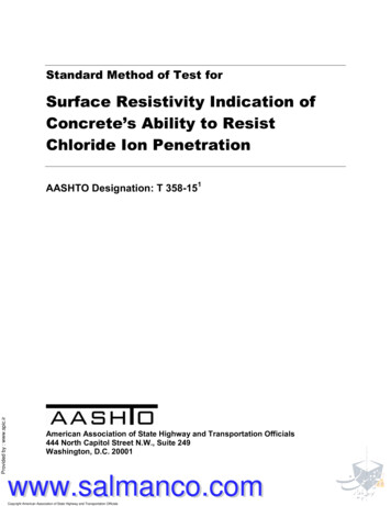 T 358-15 - Surface Resistivity Indication Of Concrete S .