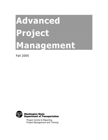 Advanced Project Management Workbook - In