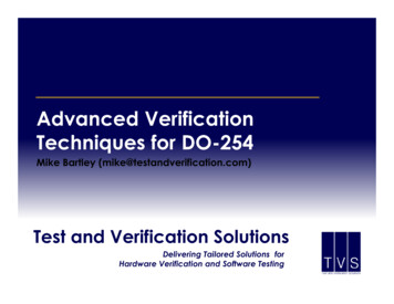 Advanced Verification Techniques For DO-254