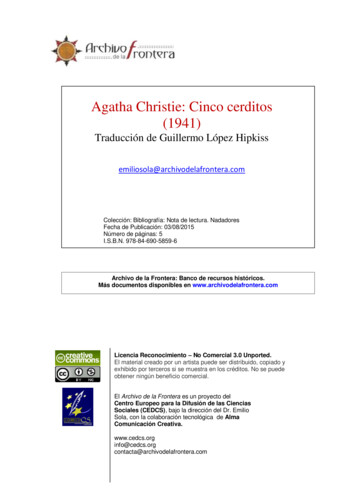 Agatha Christie: Cinco Cerditos (1941) - Archivo De La .