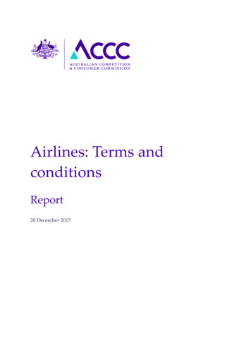 Airlines: Terms And Conditions - ACCC