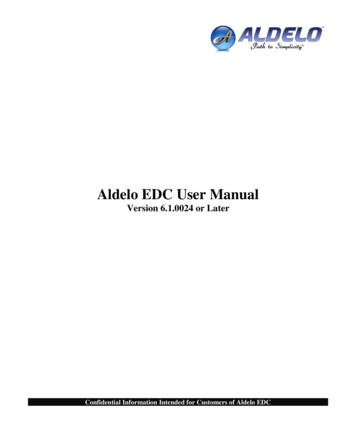 Aldelo EDC User Manual - TEEPOS