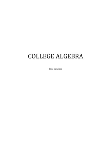 COLLEGE ALGEBRA - Wichita State University