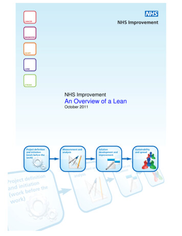 NHS Improvement An Overview Of A Lean