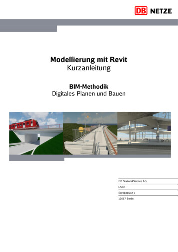 Modellierung Mit Revit Kurzanleitung - Deutsche Bahn