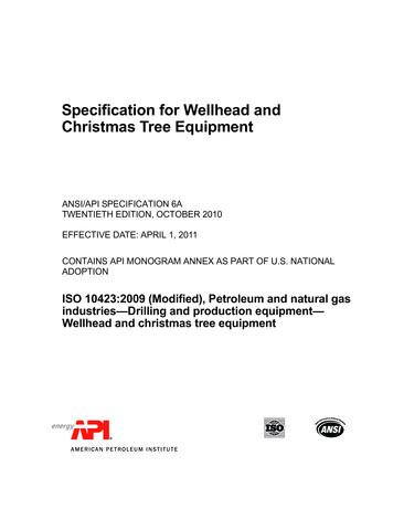 Specification For Wellhead And Christmas Tree Equipment