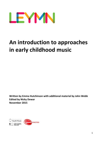 An Introduction To Approaches In Early Childhood Music