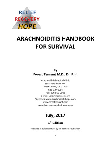 ARACHNOIDITIS HANDBOOK FOR SURVIVAL