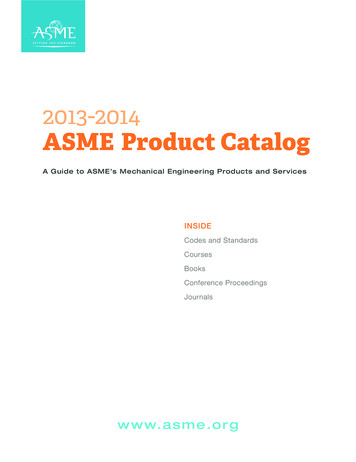 2013-2014 ASME Product Catalog