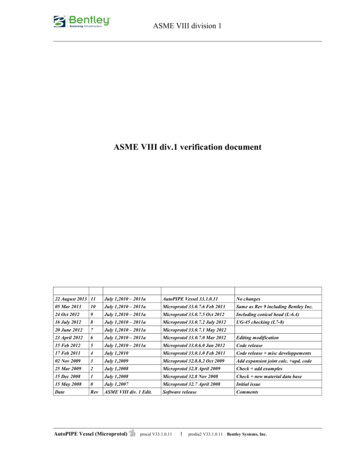 ASME VIII Div.1 Verification Document