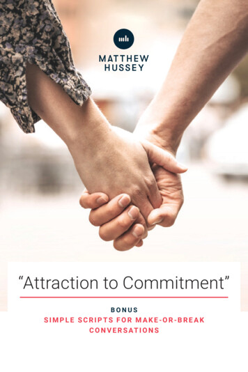 “Attraction To Commitment” - Matthew Hussey