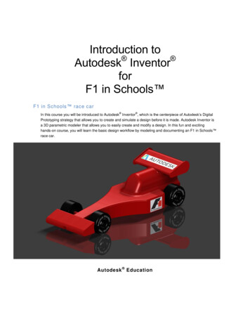 Introduction To Autodesk Inventor For F1 In Schools