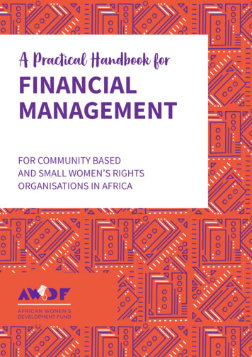 A Practical Handbook For FINANCIAL MANAGEMENT