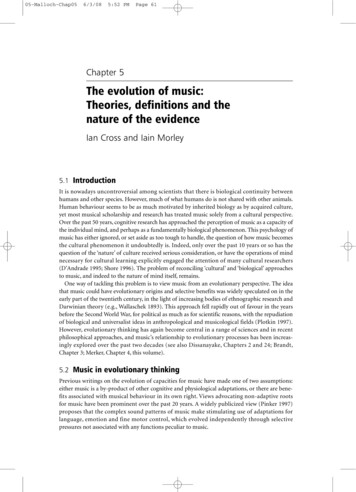 The Evolution Of Music: Theories, Definitions And The .