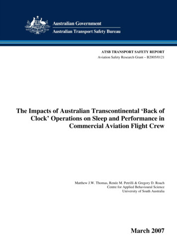 The Impacts Of Australian Transcontinental ‘Back Of Clock .