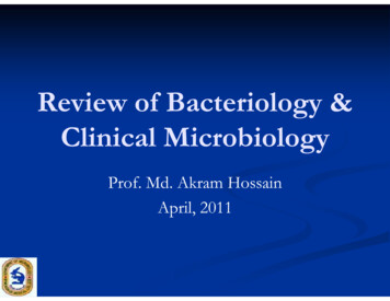 Review Of Bacteriology & Clinical Microbiology