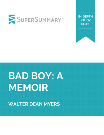 BAD BOY: A MEMOIR - Weebly