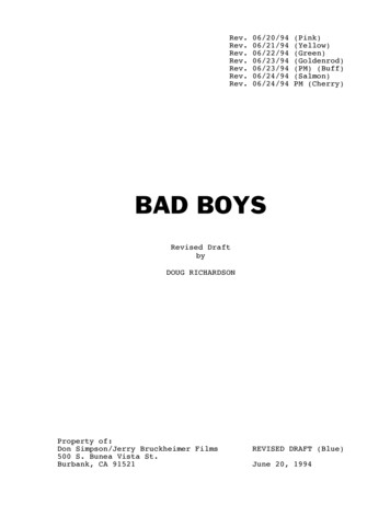 BAD BOYS - Daily Script