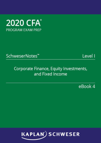 CFA 2020 Level I - SchweserNotes Book 4