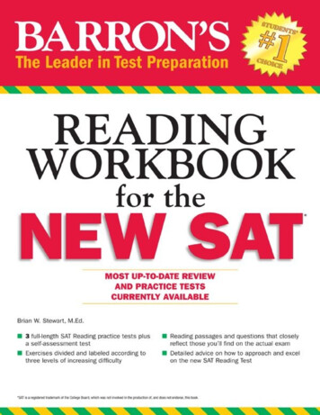 Barron's Reading Workbook For The NEW SAT, 1st Edition