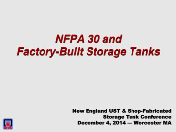 NFPA 30 And Factory-Built Storage Tanks - NISTM