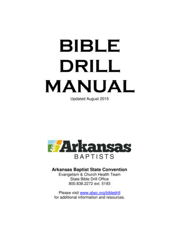 BIBLE DRILL MANUAL - ABSC