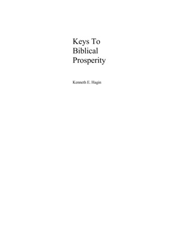 Keys To Biblical Prosperity - WordPress 