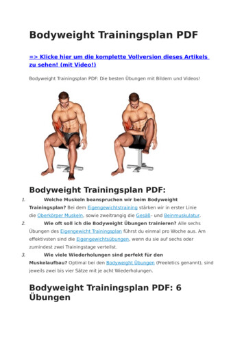 Bodyweight Trainingsplan PDF - FITundAttraktiv.de