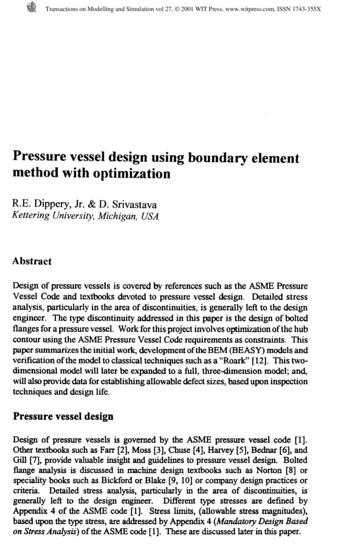 Pressure Vessel Design Using Boundary Element Method With .