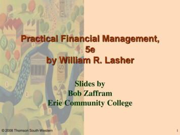 Practical Financial Management, 5e By William R. Lasher