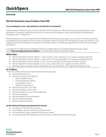 Red Hat Enterprise Linux From HPE