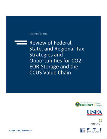 September 21, 2020 Review Of Federal, State, And Regional .