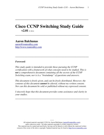 Ccnp Switching Studyguide - Router Alley