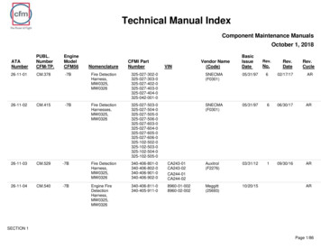 Technical Manual Index - CFM International