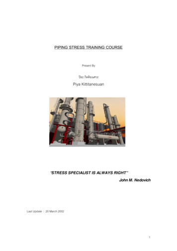 Stress Training Course - Piping Engineer