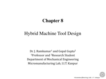 Hybrid Machine Tool Design - Home.iitk.ac.in