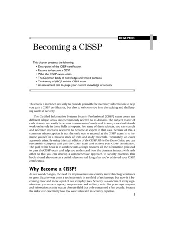 CHAPTER Becoming A CISSP