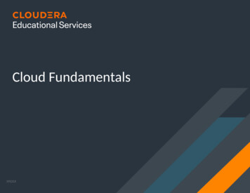 Course Slides: Cloud Fundamentals (191213)