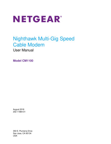 Nighthawk Multi-Gig Speed Cable Modem