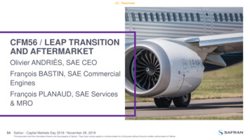 CFM56 / LEAP TRANSITION AND AFTERMARKET