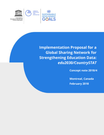 Implementation Proposal For A Global Sharing Network For .