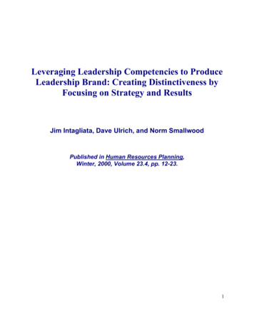 Competencies And Leadership Brand - Alexcel Group