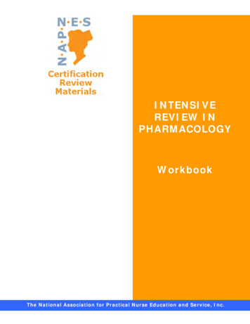 INTENSIVE REVIEW IN PHARMACOLOGY Workbook