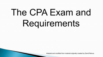 The CPA Exam And Requirements - CSUN